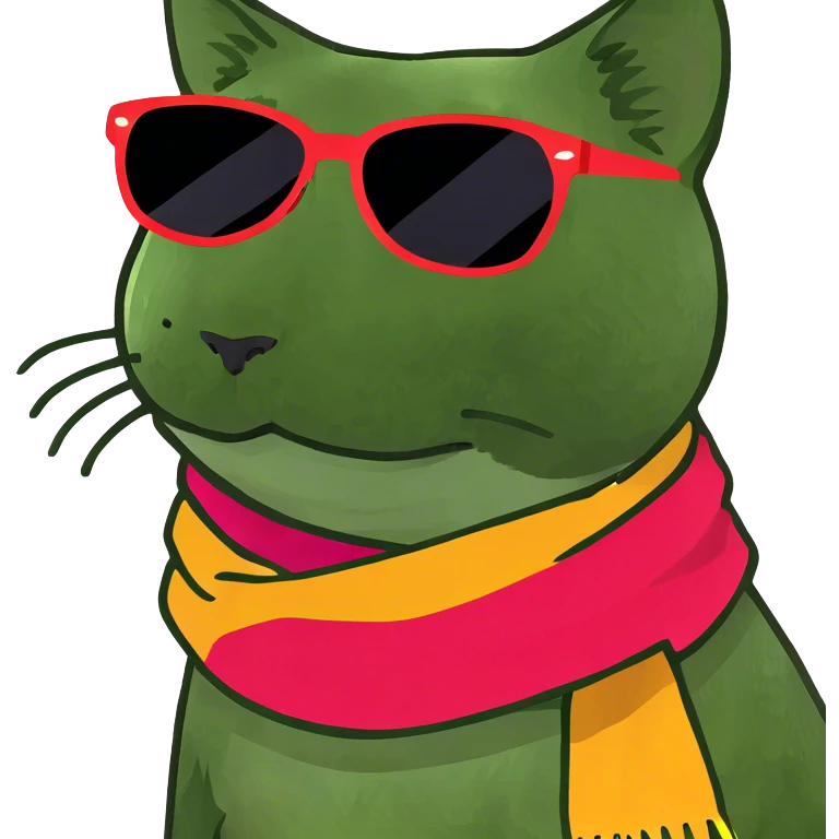 Cat with sunglasses emoji