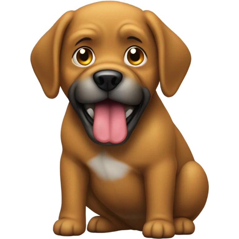 Dog pooping emoji