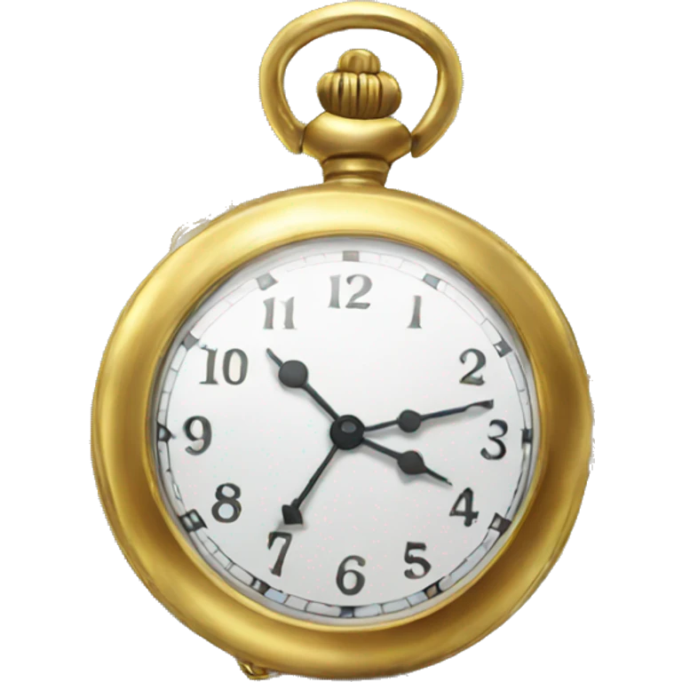 pocket watch with gold chain emoji
