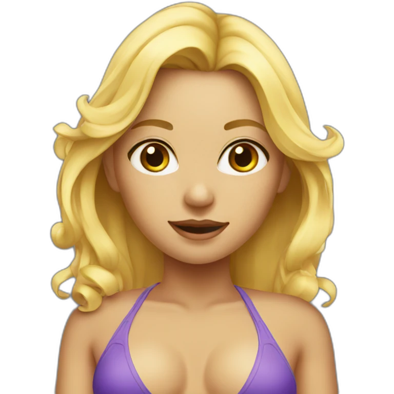 Blonde girl in bikini emoji