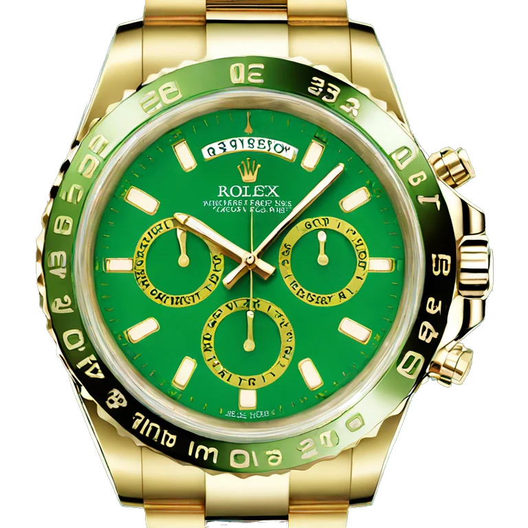 Rolex gold green watch emoji