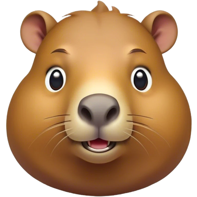 Cinematic Comical Capybara Portrait Emoji, Head tilted dramatically with an exaggeratedly shocked expression, featuring a robust, rotund build with wide, comically expressive eyes full of humorous disbelief, Simplified yet hilariously expressive features, highly detailed, glowing with a slightly sassy natural glow, high shine, dramatic yet playful, stylized with an air of quirky charm, soft glowing outline, capturing the essence of a meme-worthy capybara that looks ready to side-eye its way into viral fame! emoji