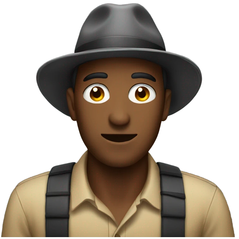 male with hat indoors  emoji