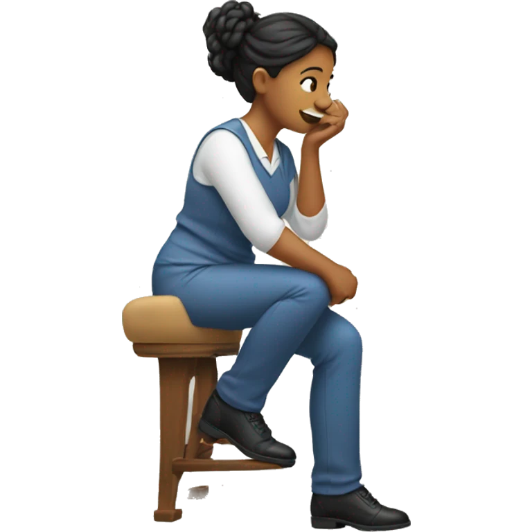 Lady tapping her foot emoji