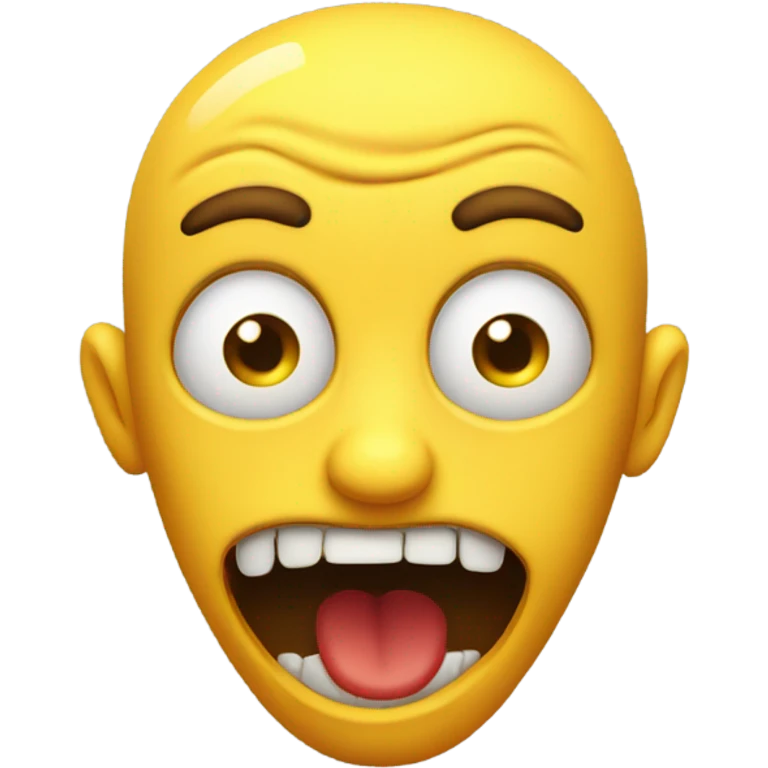 Scared yellow emoji teeth showing emoji