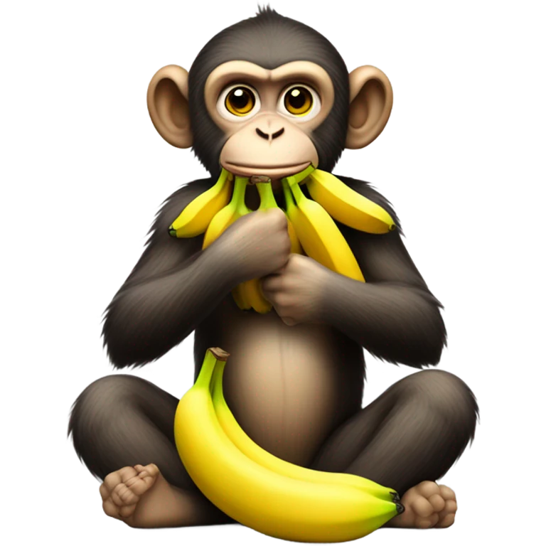monkey eating bananas emoji