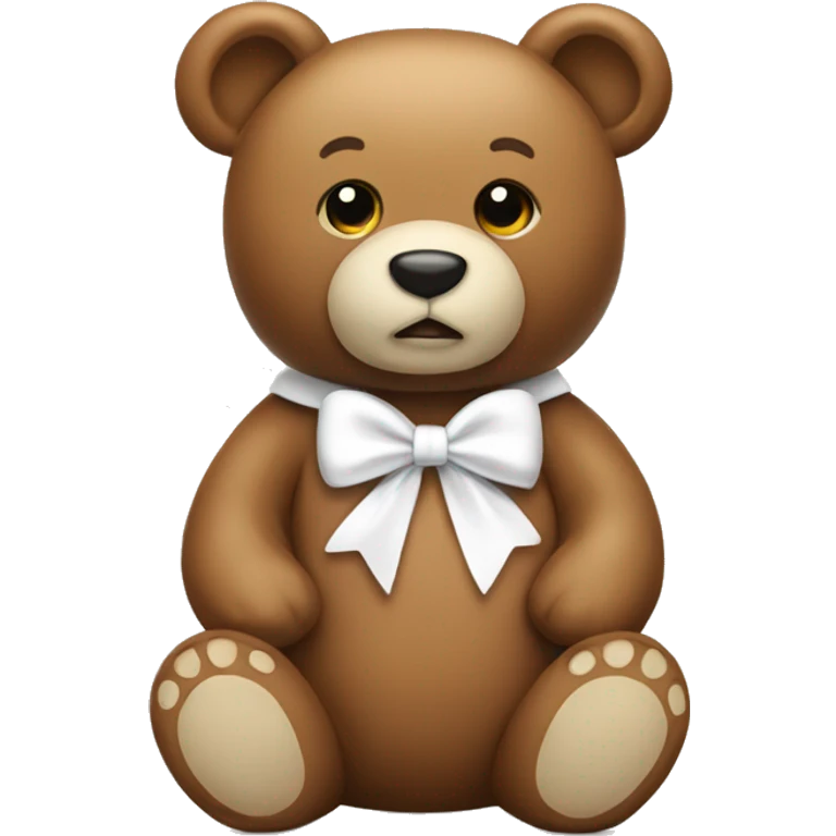 Teddybär with white bow emoji