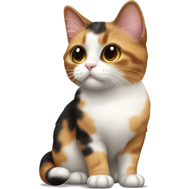Calico munchkin cat standing  emoji