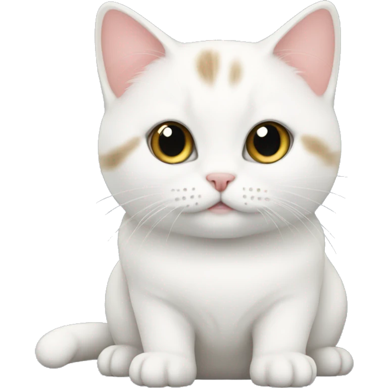 White munchkin cat  emoji