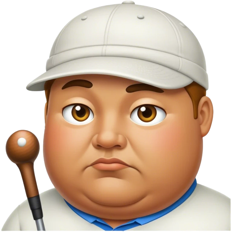 Fat golfer emoji
