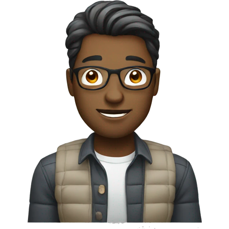 stylish man using smartphone emoji