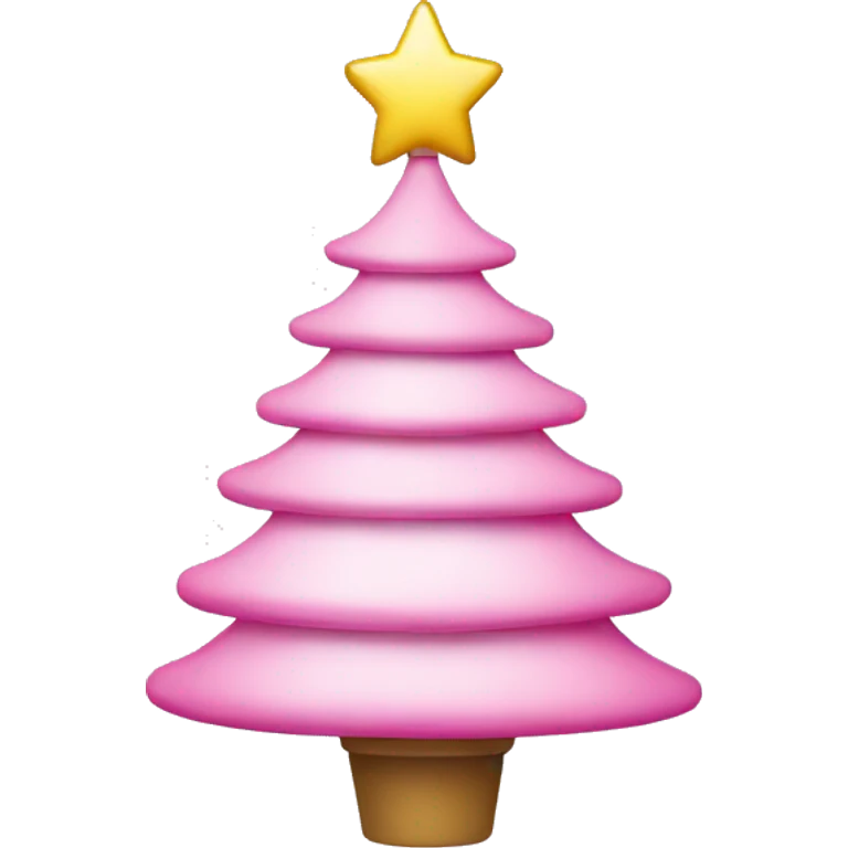 Pink Christmas tree white ornaments  emoji