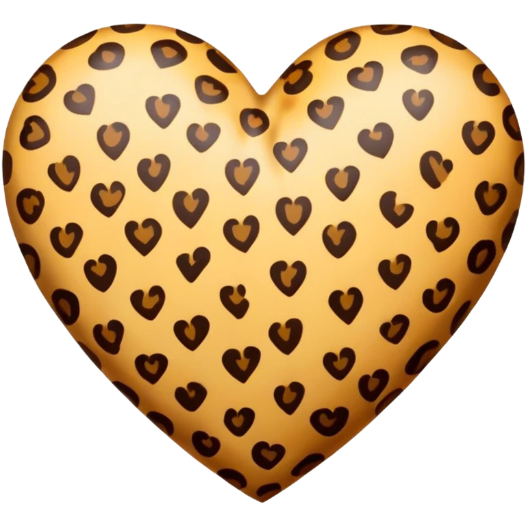 Leopard print heart emoji