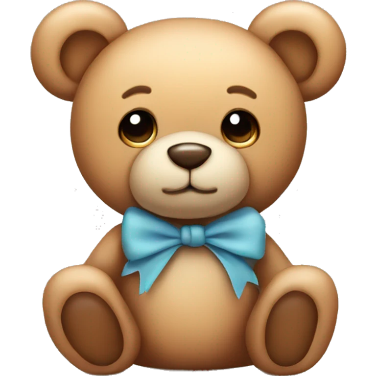 Cute teddy bear with bow emoji