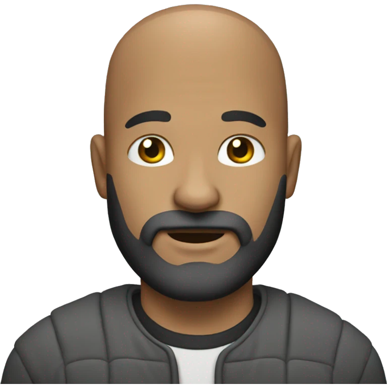 Bald man with beard emoji