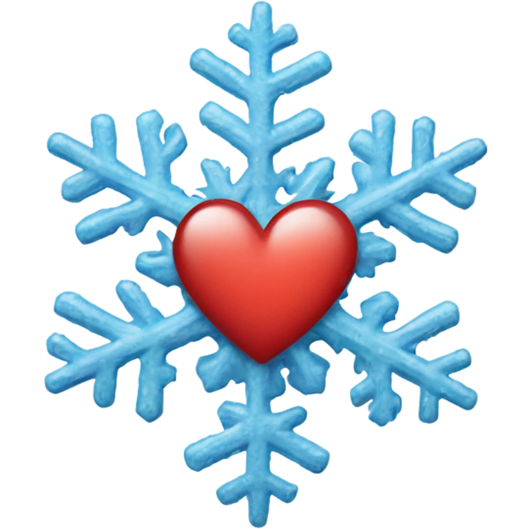 Snowflake in the shape of a heart  emoji