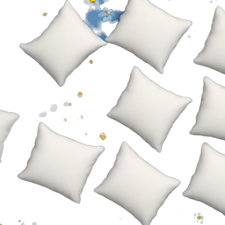 Cosy bed with blue smal flower bed sheets emoji