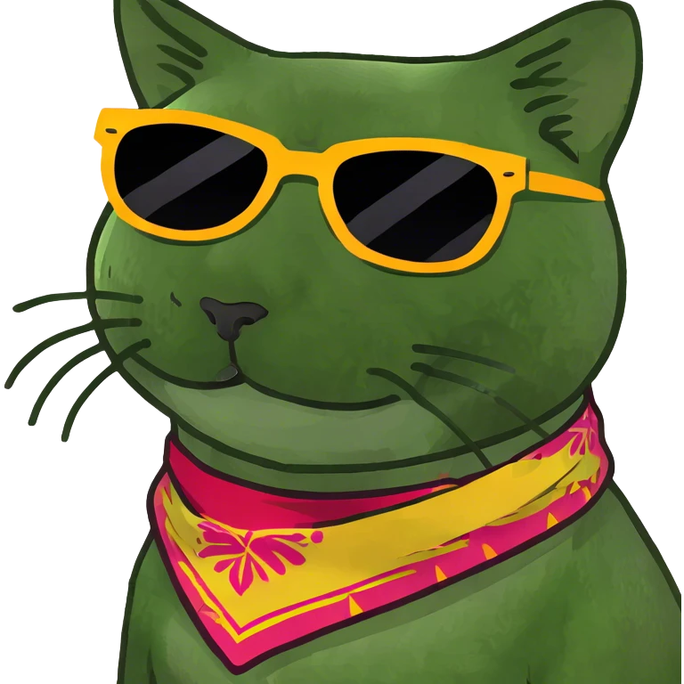 Cat with sunglasses emoji