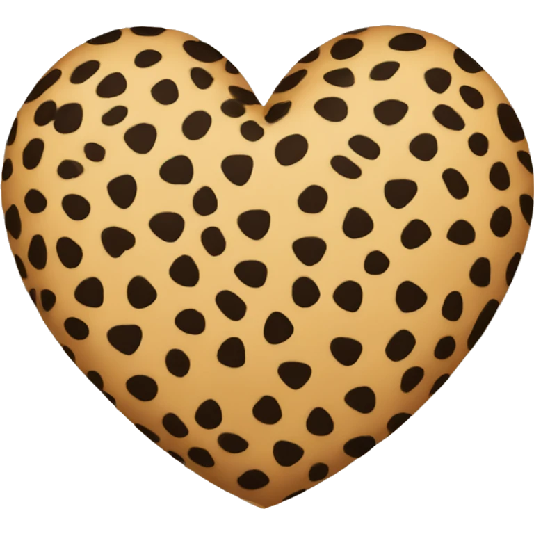 Cheetah print heart  emoji