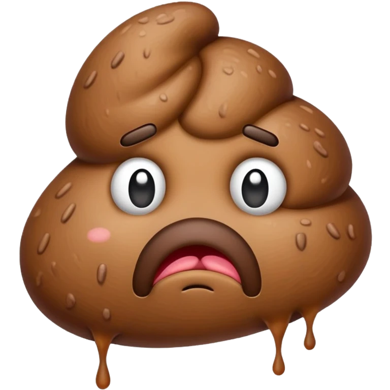 sad disappointed poop character emoji