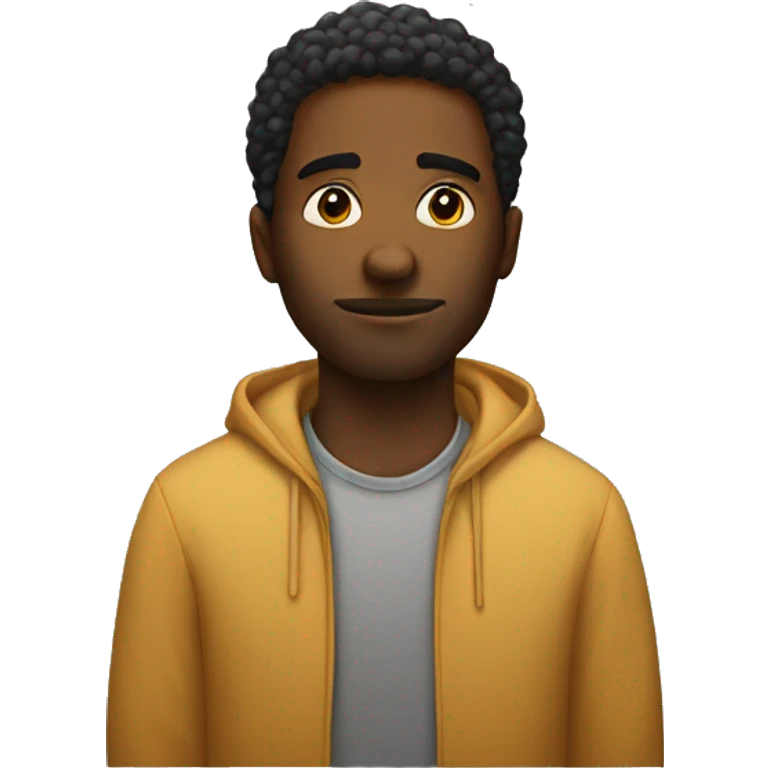 introspective male portrait indoors emoji