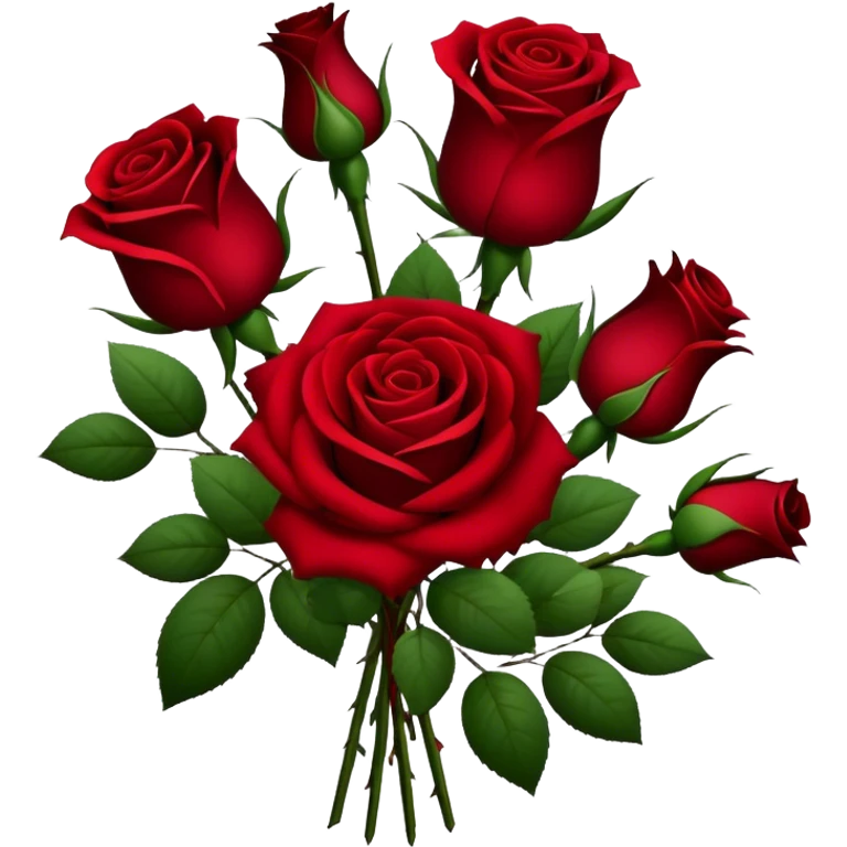 Bouquet of dark red roses emoji