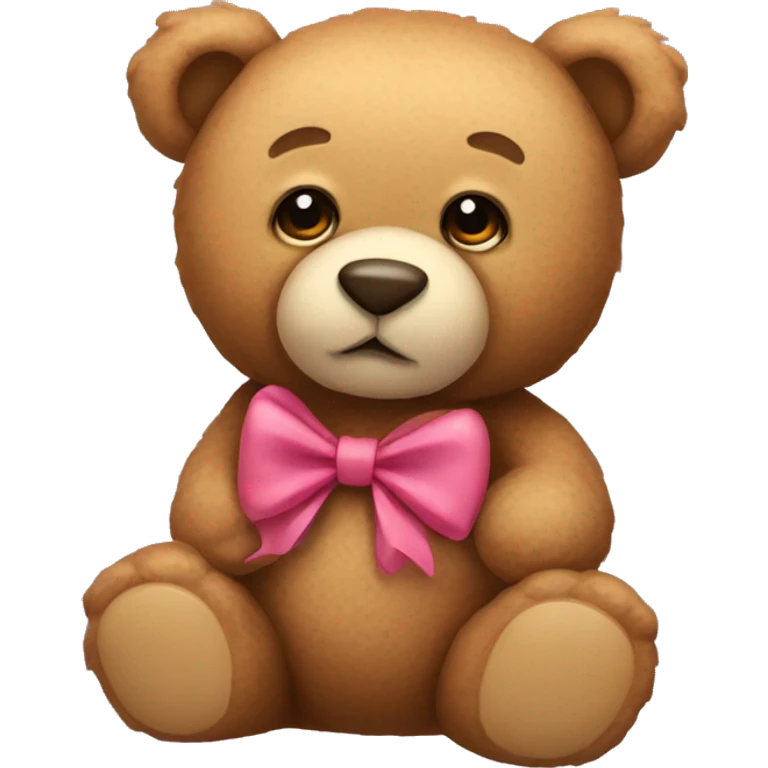 Teddy bear with bow emoji