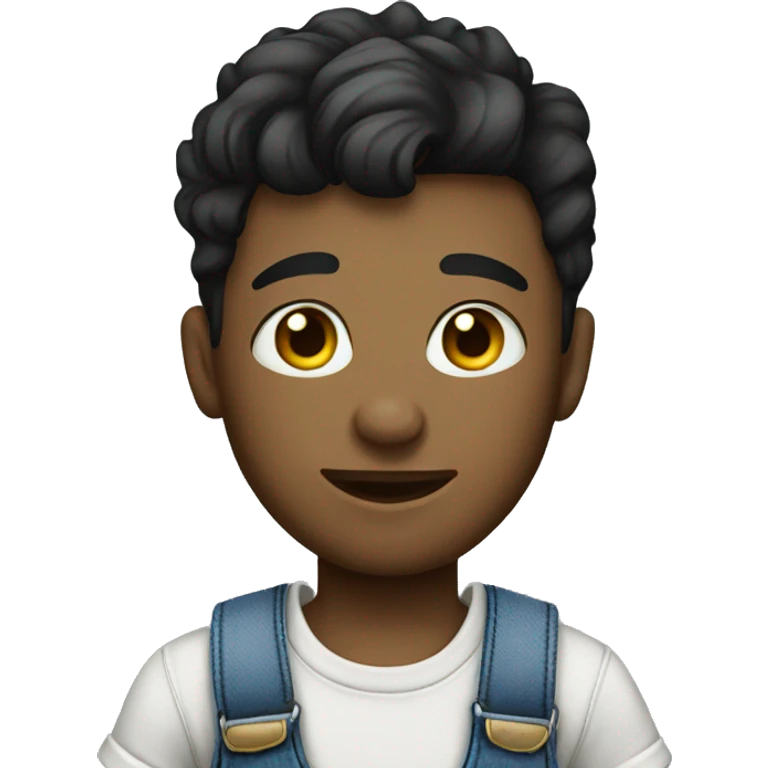 tattooed boy in overalls emoji