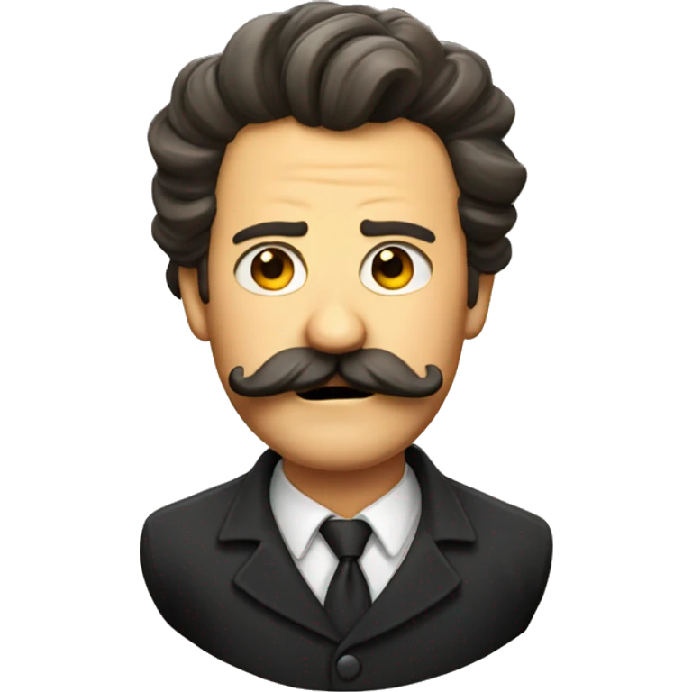 Mad emoji with French mustache  emoji