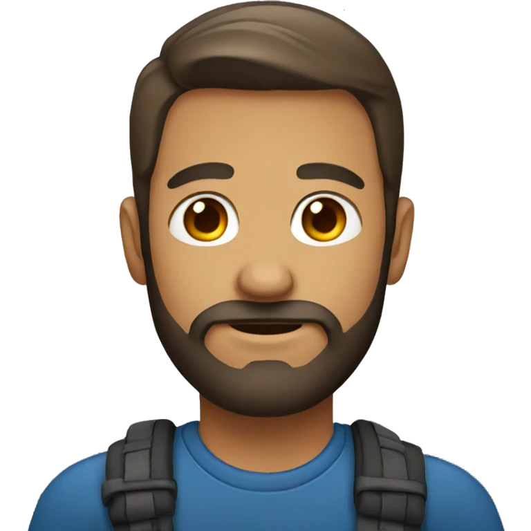 male portrait with beard emoji