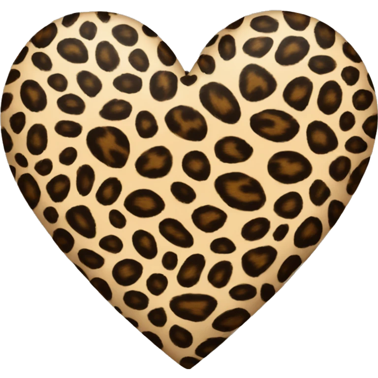 Leopard print heart emoji
