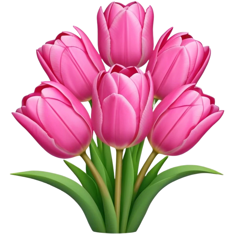 Bouquet of pink tulips emoji