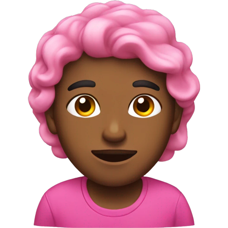 Erizo con un lazo rosa emoji