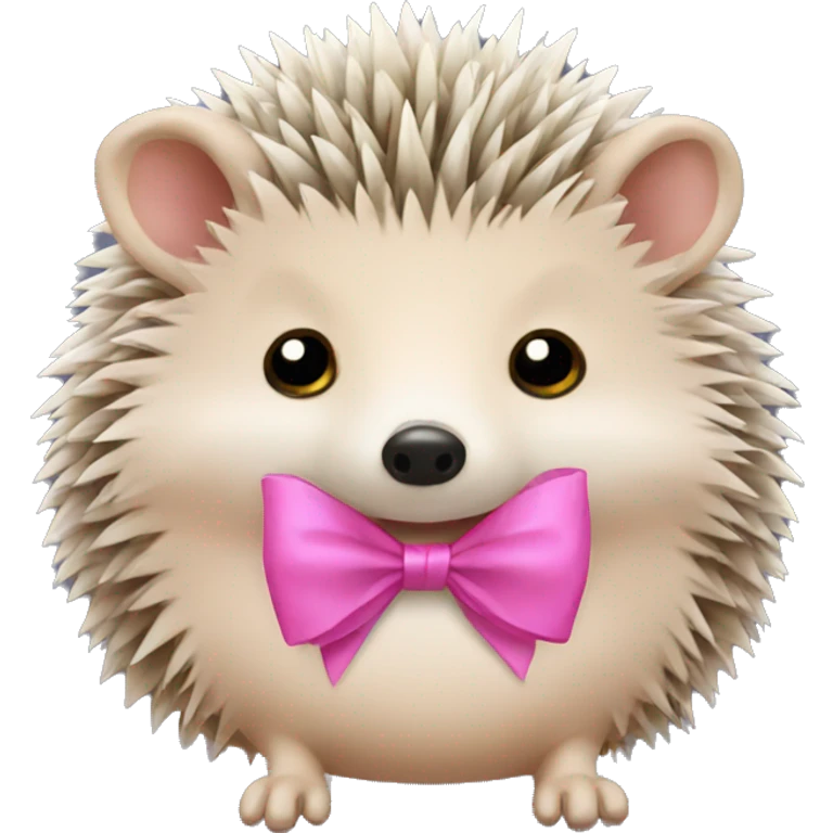 hedgehog with a pink bow emoji