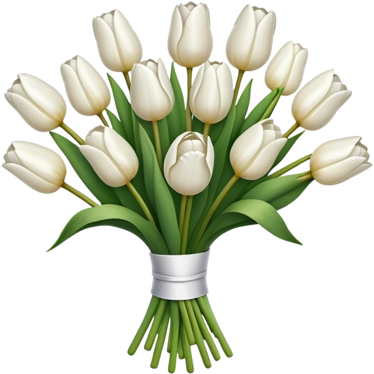 white tulip bouquet  emoji