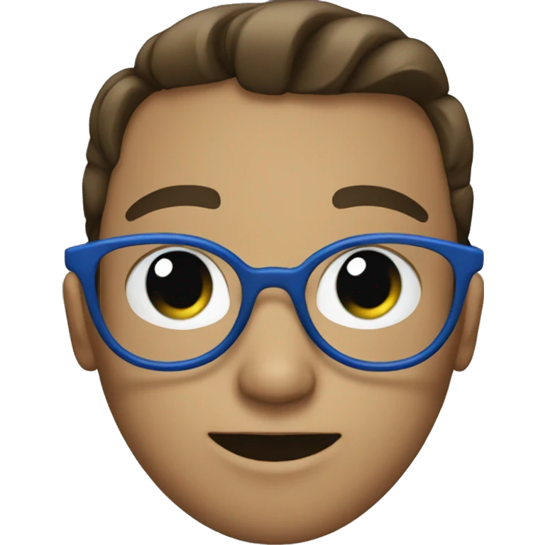 boy with glasses in blue emoji
