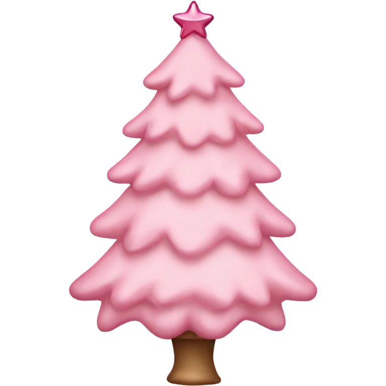 Light pink Christmas tree with bows emoji