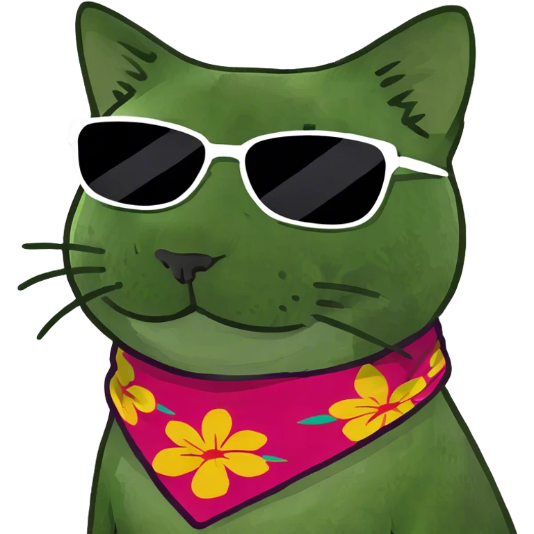 Cat with sunglasses emoji