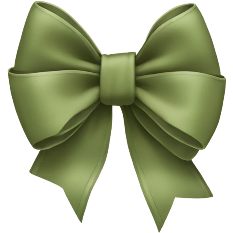Khaki green bow  emoji