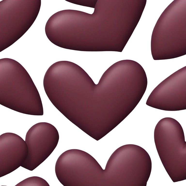 burgundy heart  emoji