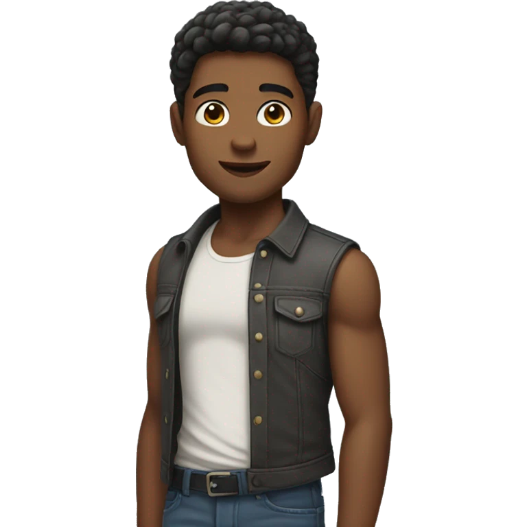 solo boy in sleeveless shirt emoji