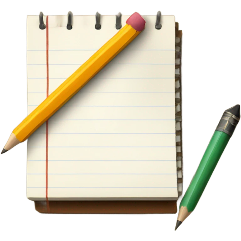 notepad with pencil emoji