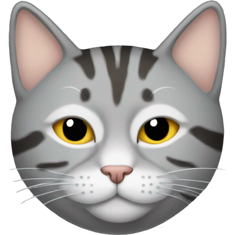 cat sleeping gray tabby emoji