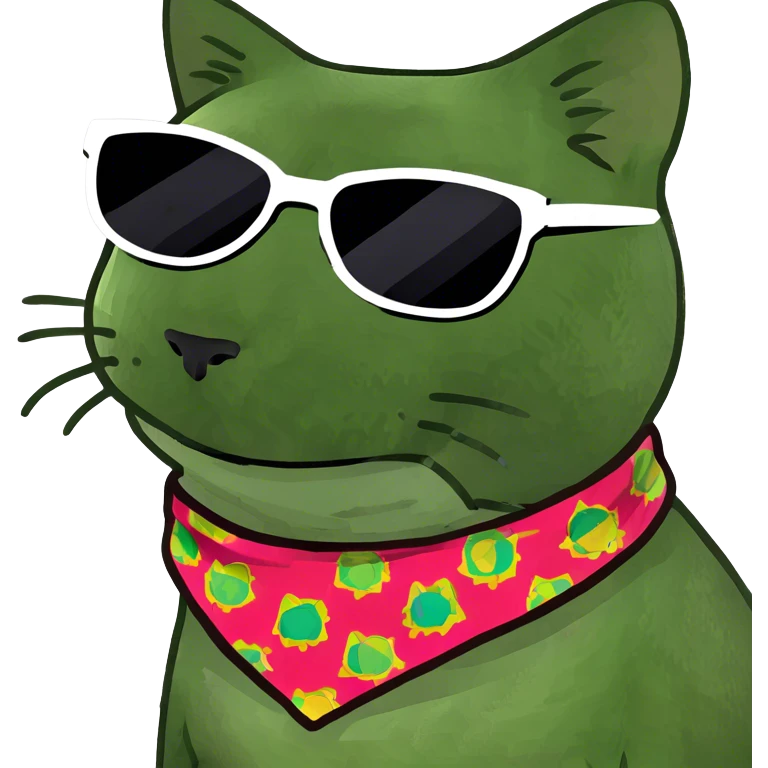Cat with sunglasses emoji