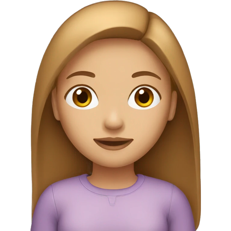 Girl with straight light brown hair emoji