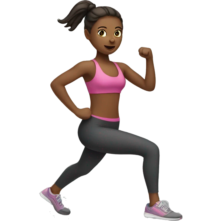 Exercising girl emoji