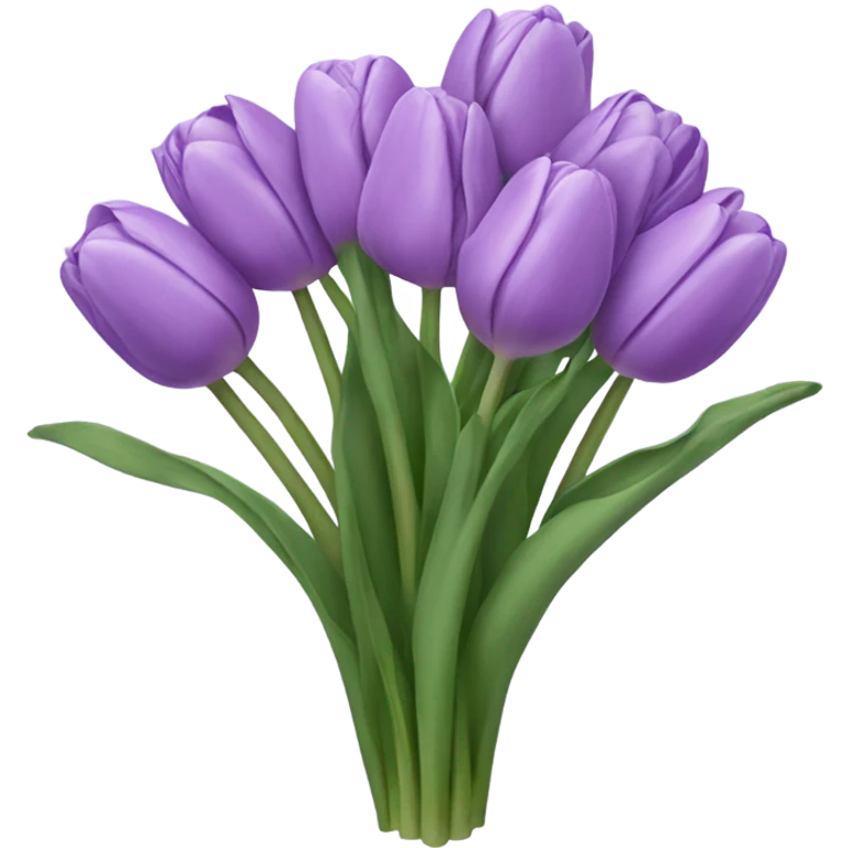 light purple tulip bouquet emoji