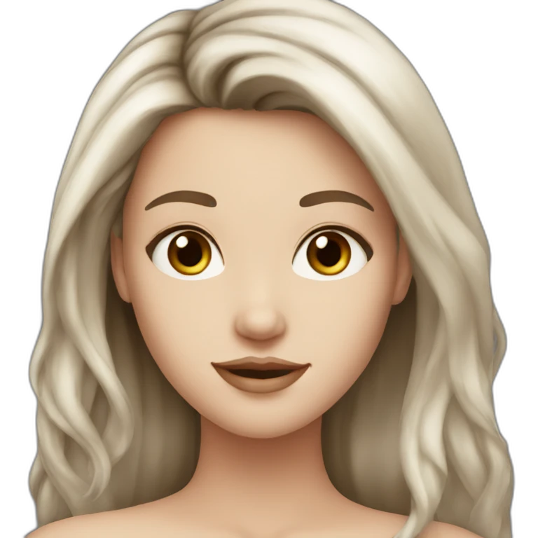 beautiful white girl with dark brown hair emoji