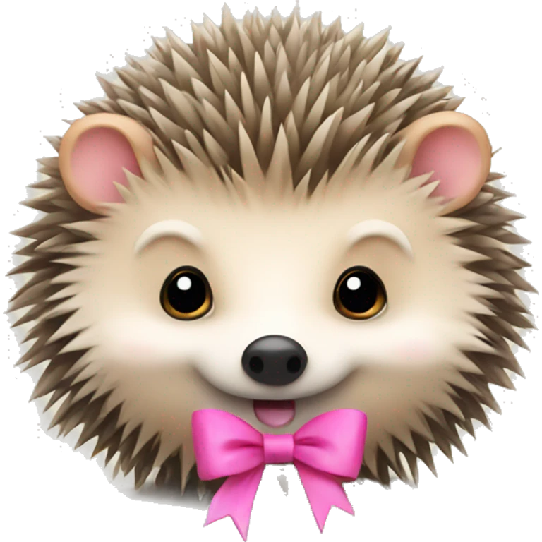 hedgehog with a pink bow emoji