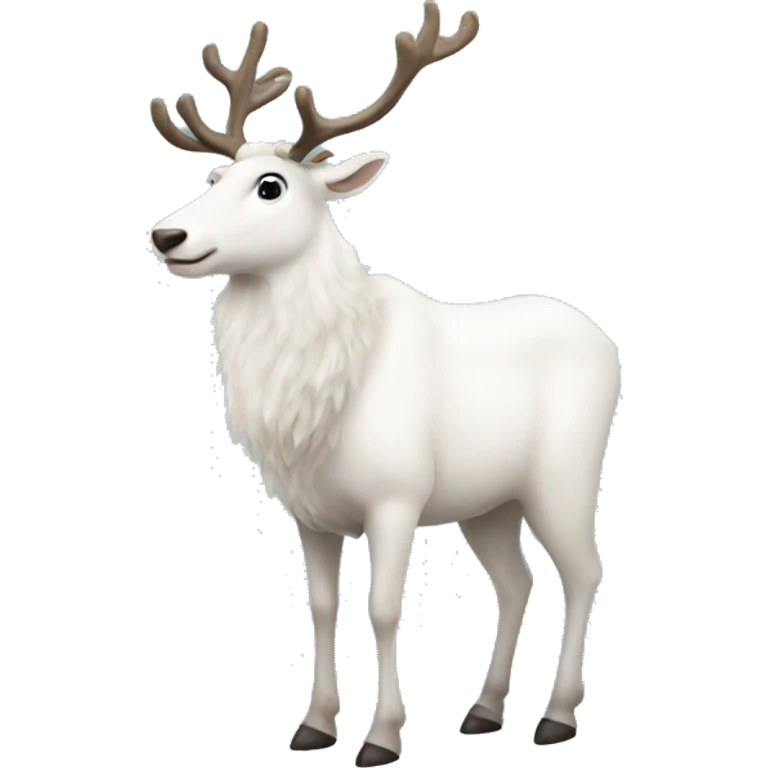 A white reindeer full body   emoji
